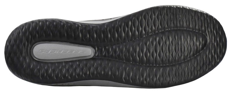 SKECHERS حذاء سنيكرز سكيشرز للرجال بتصميم كلاسيكي - ديلسون - كامدن، أسود/رمادي، 8.5 عريض أمريكي - Image 4