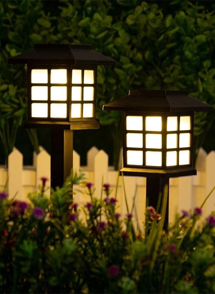 BLOOMING TIME 4 Pack Pathway Lights Outdoor, Waterproof Solar Lights for Garden, Landscape, Path, Yard, Patio, Driveway, Walkway  - Image 2