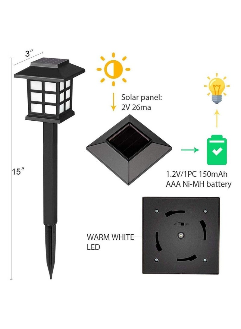 BLOOMING TIME 4 Pack Pathway Lights Outdoor, Waterproof Solar Lights for Garden, Landscape, Path, Yard, Patio, Driveway, Walkway  - Image 5