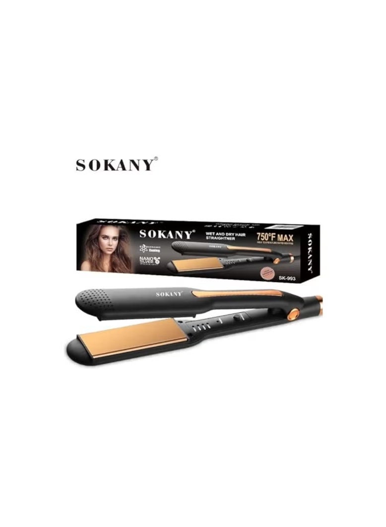 Sokany SK-993 Digital Hair Styler – 2400W – Ceramic Plates - Image 2