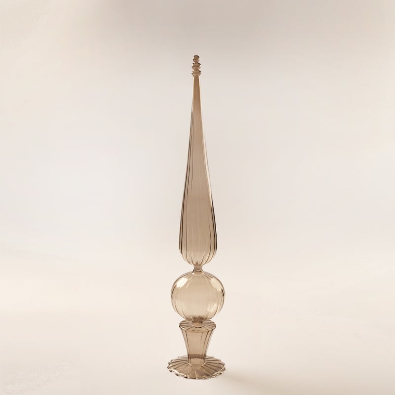 Homez Glass Ramadan Decorative Piece, Grey 10.5*10.5*60.5Cm - Image 1