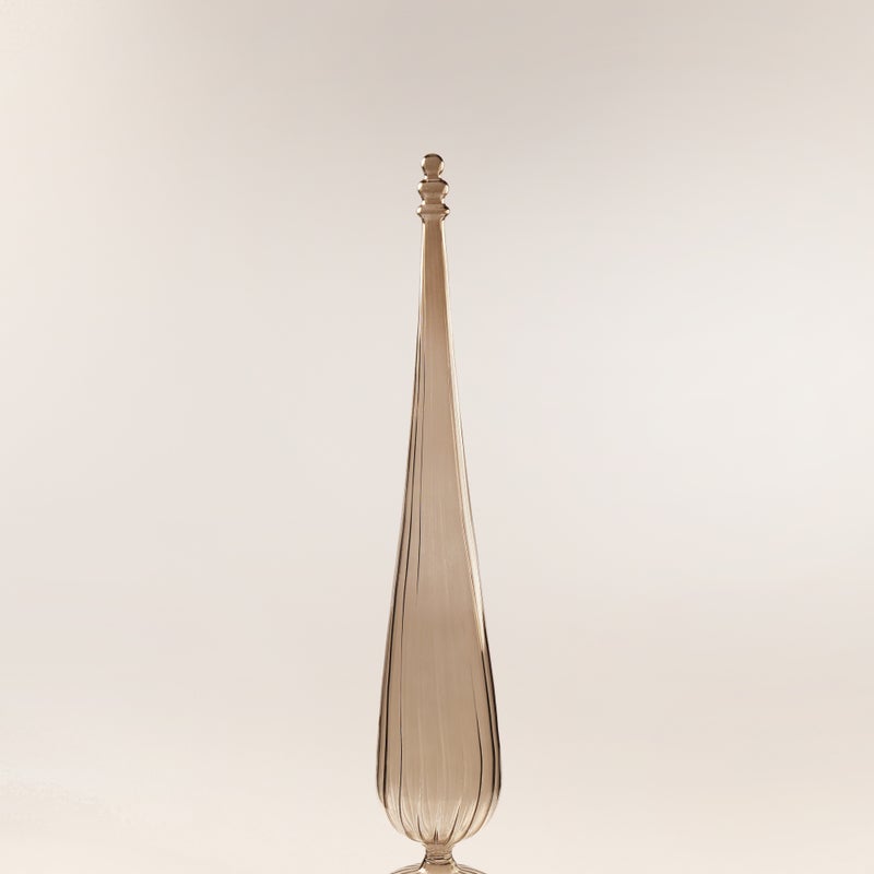 Homez Glass Ramadan Decorative Piece, Grey 10.5*10.5*60.5Cm - Image 2