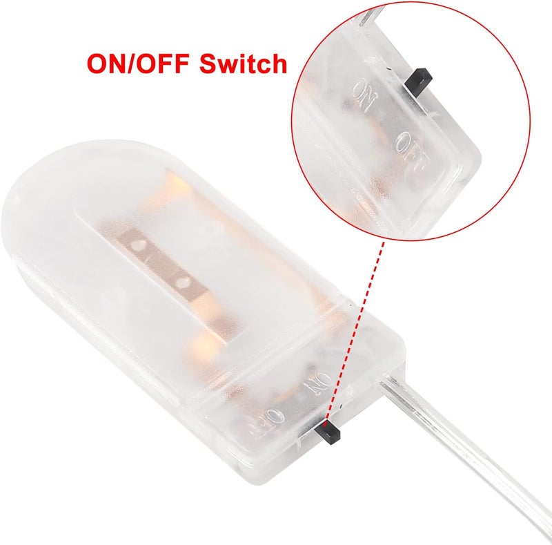 AEDIKO 20pcs CR2032 Battery Holder CR2032 Coin Cell Battery Holder with Wire 2X CR2032 Battery Holder with ON/Off Switch Transparent - Image 3