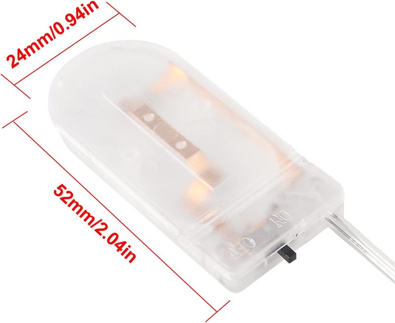 AEDIKO 20pcs CR2032 Battery Holder CR2032 Coin Cell Battery Holder with Wire 2X CR2032 Battery Holder with ON/Off Switch Transparent - Image 4