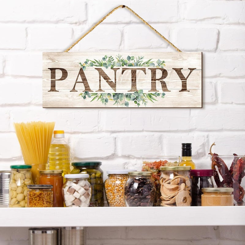 Al Raied ARS® Wooden Sign Wall Decor 4 Piece Set - Rustic Farmhouse Plaques for Bathroom, Kitchen, Laundry, and Pantry - Image 2