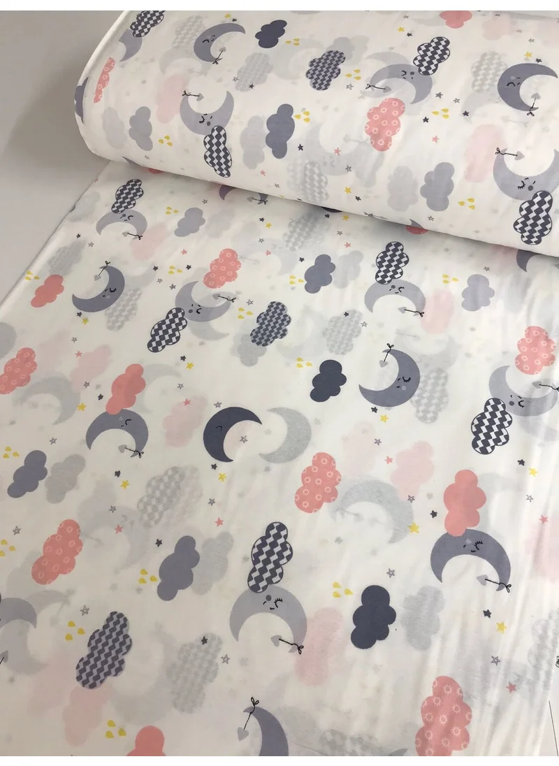 Bebek Özel Cotton Baby and Kids Fitted Sheet Gray Sweet Clouds 100X160