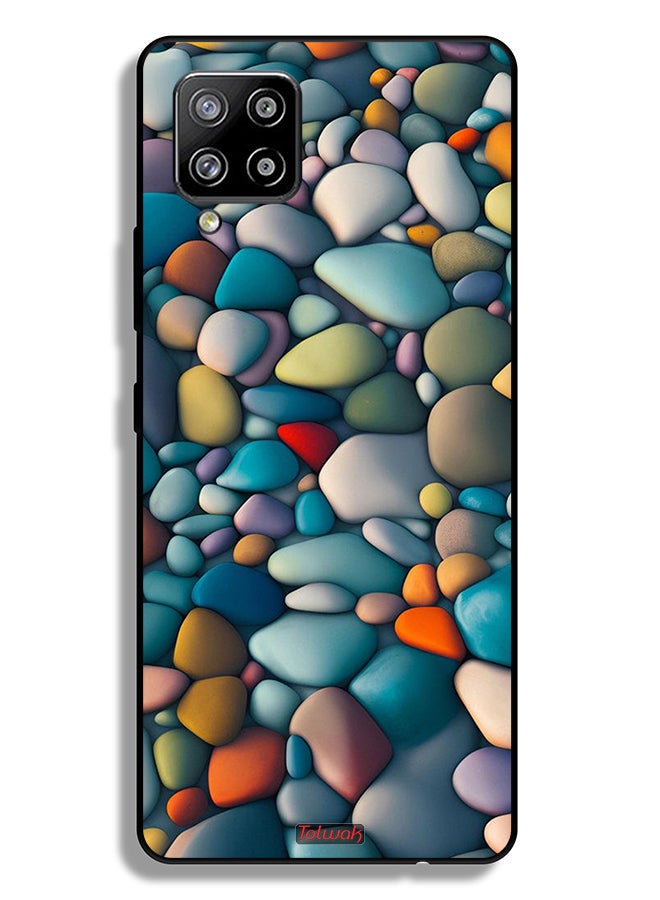Tolwak Samsung Galaxy A42 5G Protective Case Cover Stones Abstract Pattern - Image 1