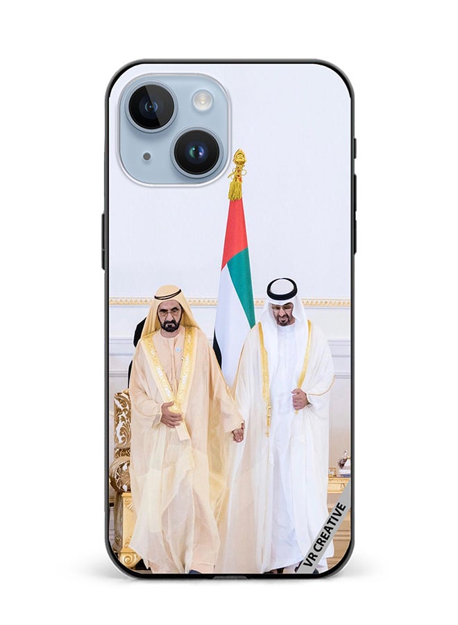 VR CREATIVE Protective Case Cover For Apple iPhone 15 Sheikh Mohamed Bin Zayed Al Nahyan And Sheikh Mohammed Bin Rashid Al Maktoum Design Multicolour - Image 1