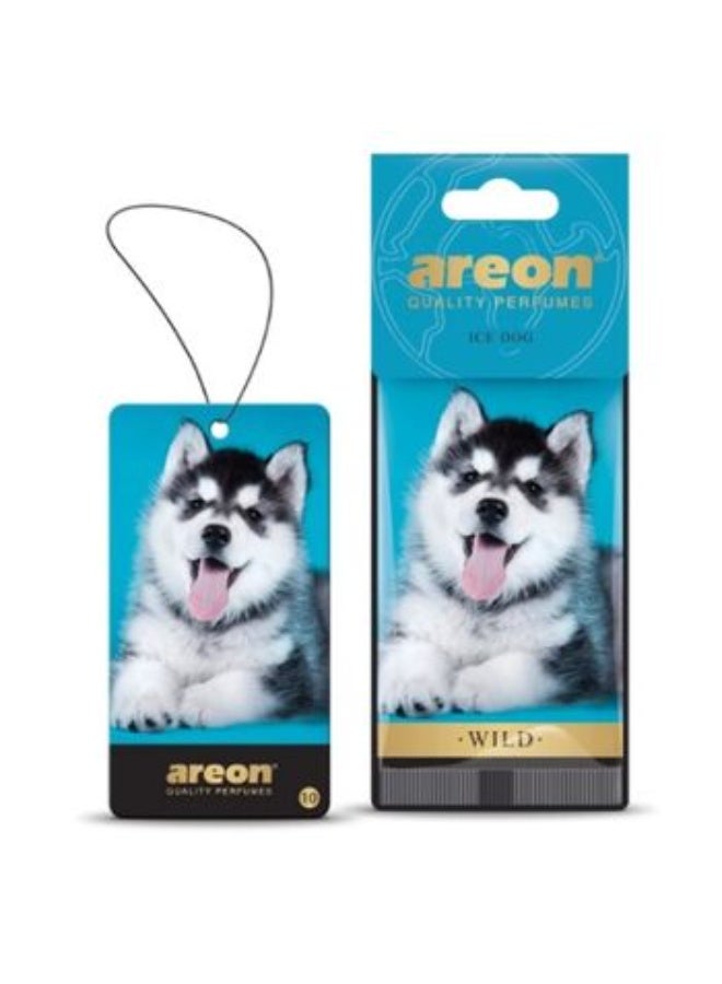 Car Air Freshener ice dog wild