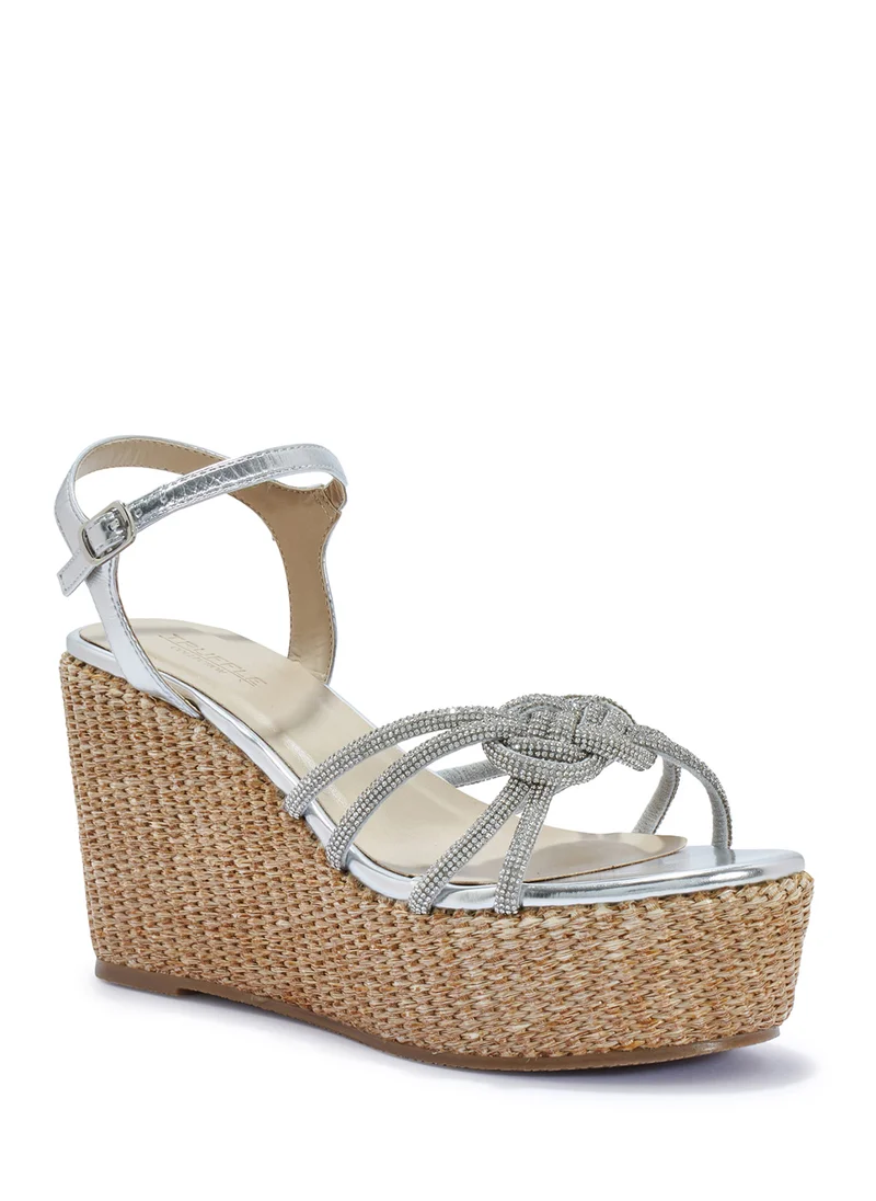 ترافل من نمشي Ankle Strap Multi Strap Knotted High Wedge Sandal