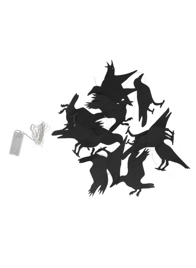 NIBEMINENT Halloween Crow String Lights 40 LED Lights 4.4yd Battery Powered Halloween String Lights for Parties  - Image 1