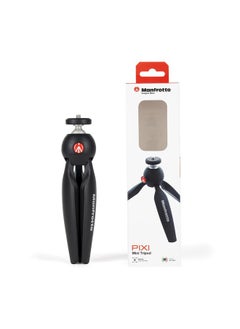 Manfrotto MTPIXIMII-B, PIXI Mini Tripod with Handgrip for Compact System Cameras, for DSLR, Mirrorless, Video, Made in Italy, Technopolymer and Aluminum, Black  - Image 2