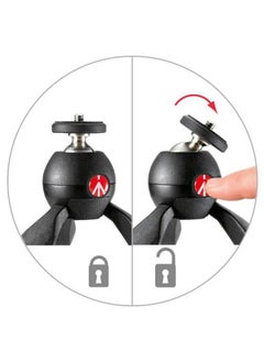 Manfrotto MTPIXIMII-B, PIXI Mini Tripod with Handgrip for Compact System Cameras, for DSLR, Mirrorless, Video, Made in Italy, Technopolymer and Aluminum, Black  - Image 4