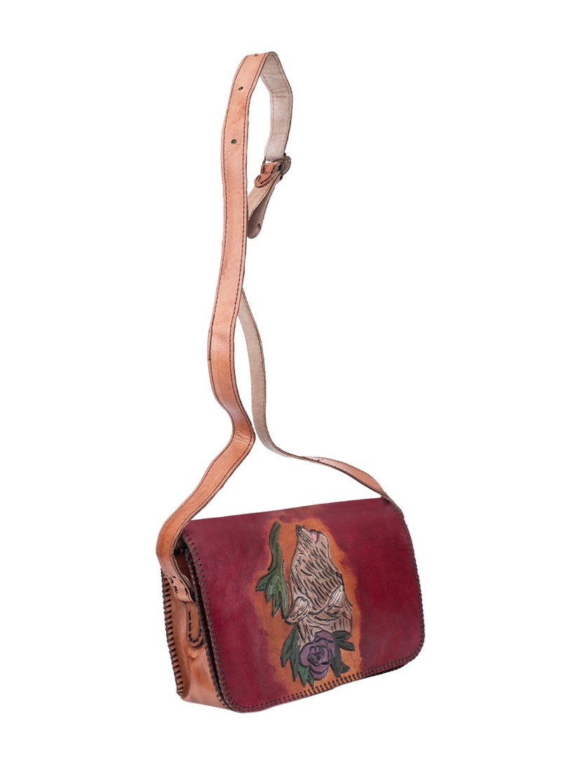 Sheer Fashionable Leather Crossbody Bag  - Image 3
