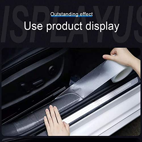 Aksmit Anti-Scratch Anti-Collision Adhesive Car Door Edge Guard Protector Strip Scuff Plate Protectors Carbon Clear Tape 5 cm Width x 5 Meter Length Compatible with Vento - Image 2