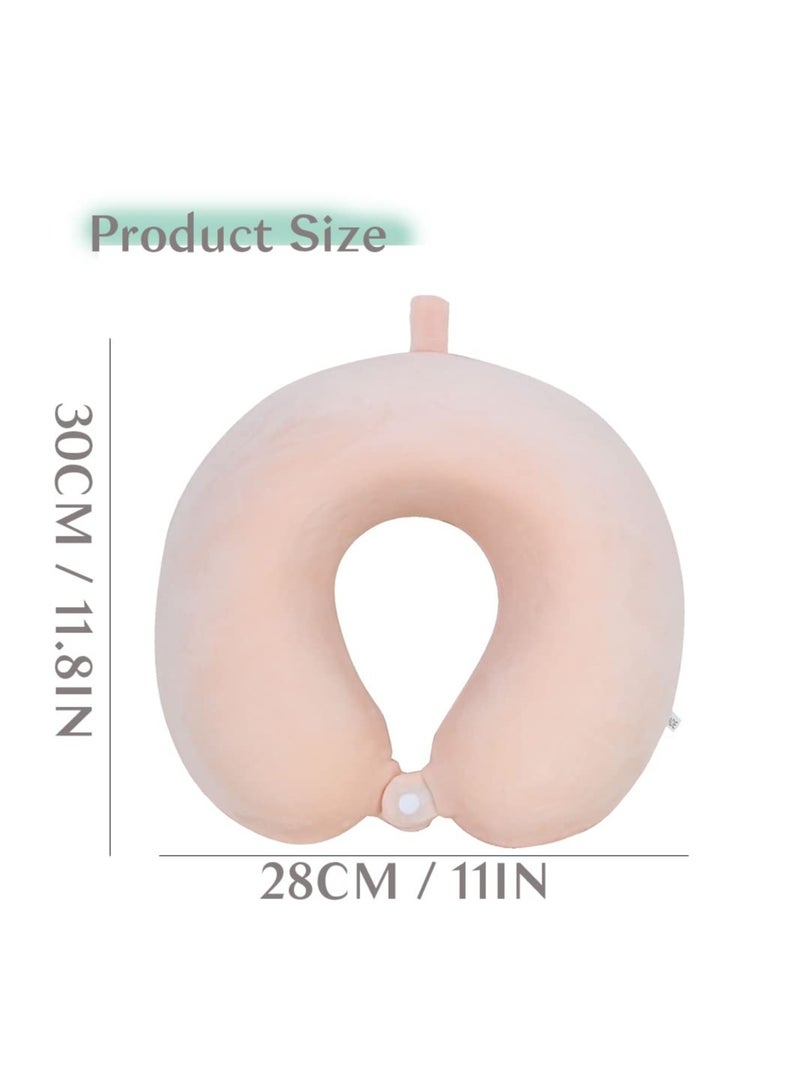 Travel Pillow Airplane Neck Pillow for Traveling 100% Pure Memory Foam U Shaped Neck Pillow Washable Super Lightweight Portable Headrest Great for Airplane Chair Car Home Office