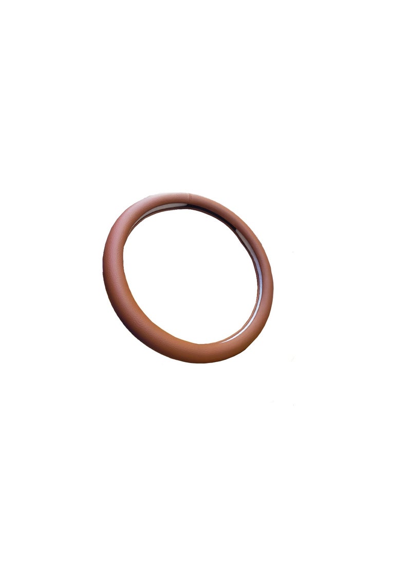 Leather steering wheel bag, size 38, camel - Image 4