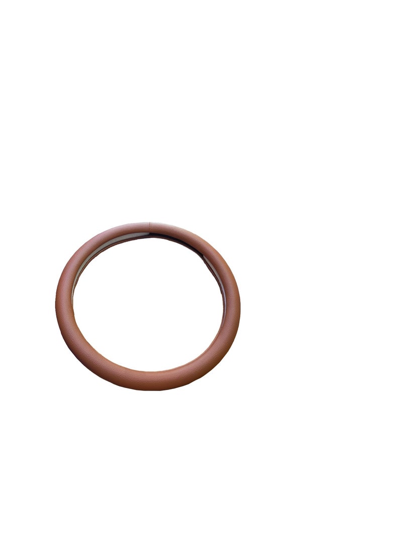 Leather steering wheel bag, size 38, camel - Image 3