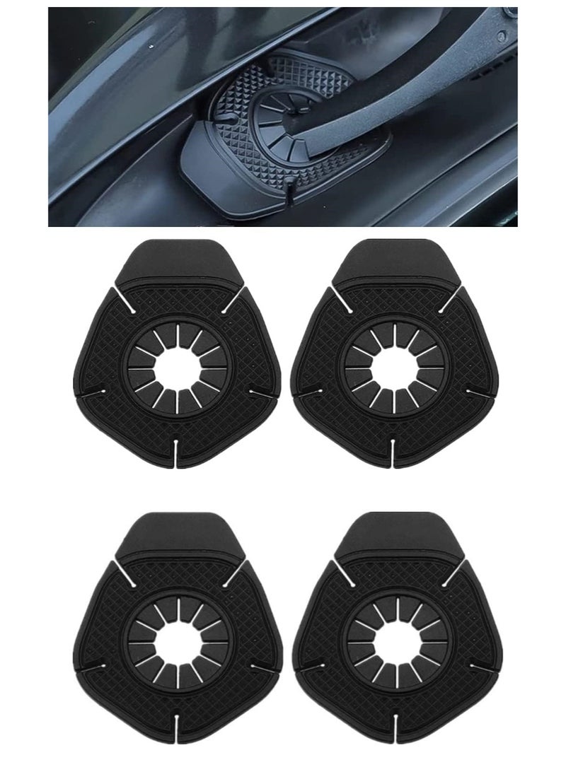 4 قطع غطاء غبار سيليكون، غطاء واقي لفتحة مساحات السيارة، وسائد حماية لأسفل ذراع مساحة الزجاج الأمامي للسيارة (كلاسيكي) - Image 1