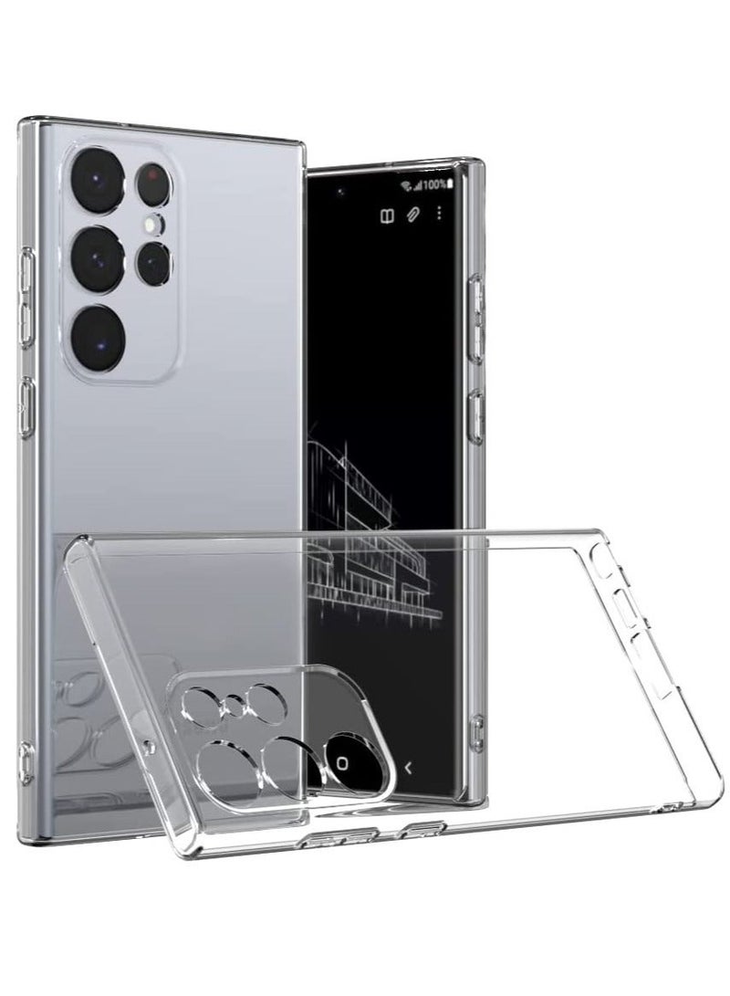 IAF Crystal Clear Samsung Galaxy S23 Ultra Case.Soft Slim Fit Transparent Plastic TPU Protective Silicone Cover Phone Cases for Samsung Galaxy S23 Ultra [Slim Thin & Comfort Grip] [Shockproof] - Image 1