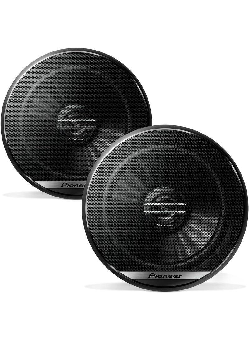 بايونير TS-G1620F، مكبرات صوت ثنائية الاتجاه للسيارات، نطاق كامل، جودة صوت نقية، سهولة التركيب واستجابة جهير مُحسّنة، مكبرات صوت مقاس 6.5 بوصة - Image 1