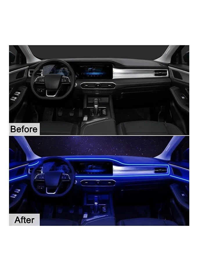 اضاءة محيطية للطبلون والابواب مع وحدة تحكم لتبديل الالوان LED نيون باسلاك ومنفذ USB سهلة التركيب - Image 2