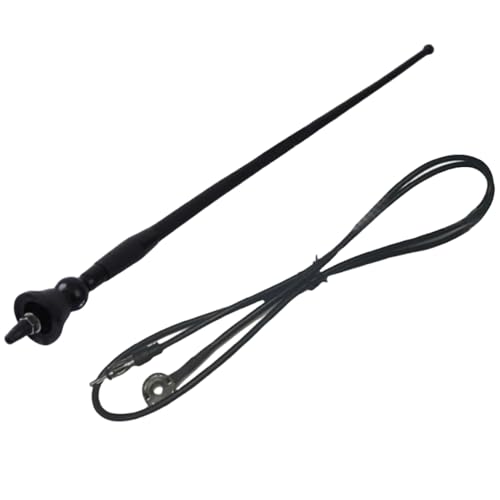 TREADALT-TEC Waterproof Marine Antenna Rubber Duck Dipole Flexible Mast FM AM Antenna for Boat Radio Car ATV UTV RZR Tractor Motorcycle Yacht Black - Image 1