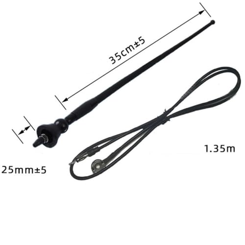 TREADALT-TEC Waterproof Marine Antenna Rubber Duck Dipole Flexible Mast FM AM Antenna for Boat Radio Car ATV UTV RZR Tractor Motorcycle Yacht Black - Image 3