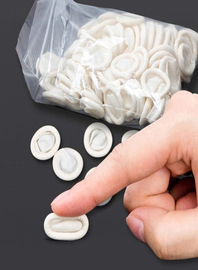 WISHPOOL Anti Static 4 Mil Thick ESD Safe Chlorinated Disposable Latex Protective Finger Cots Glove Finger Cot (100), 100 Piece, White - Image 3