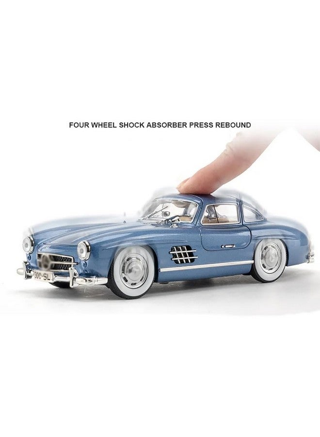 DEUSON ECOM 1:24 SL300 Vintage Toy Car Diecast Metal Classic Model Toy Car for Kids Light Sound Pullback Openable Door - Image 4
