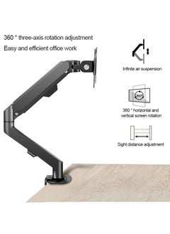 Generic Single Monitor Mount Stand, Articulating Gas Spring Monitor Arm,Monitor Desk Mount with Clamp and Grommet Base Fits 17 to 30 Inch LCD Computer Monitors  - Image 3