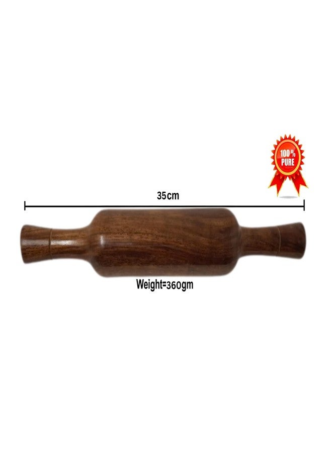 Sheesham Wood Belan for Roti & Chapati Making | Wooden Rolling Pin for Dough, Paratha & Puri | Traditional Indian Kitchen Belan (Natural Wood) (14) - Image 3