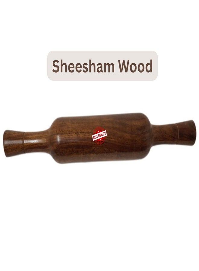 Sheesham Wood Belan for Roti & Chapati Making | Wooden Rolling Pin for Dough, Paratha & Puri | Traditional Indian Kitchen Belan (Natural Wood) (14) - Image 2