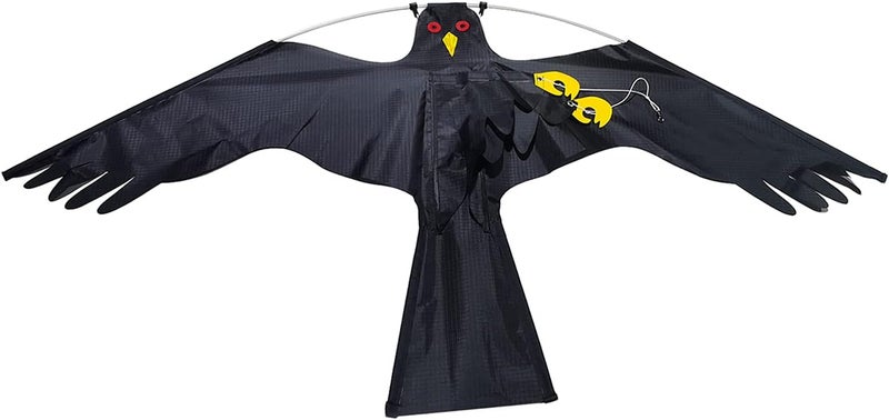 كلاراكو طائرة ورقية كبيرة تشبه الحياة، طاردة للطيور، طُعم للحمام، مكافحة للآفات والأعشاب الضارة، باللون الأسود - Image 1