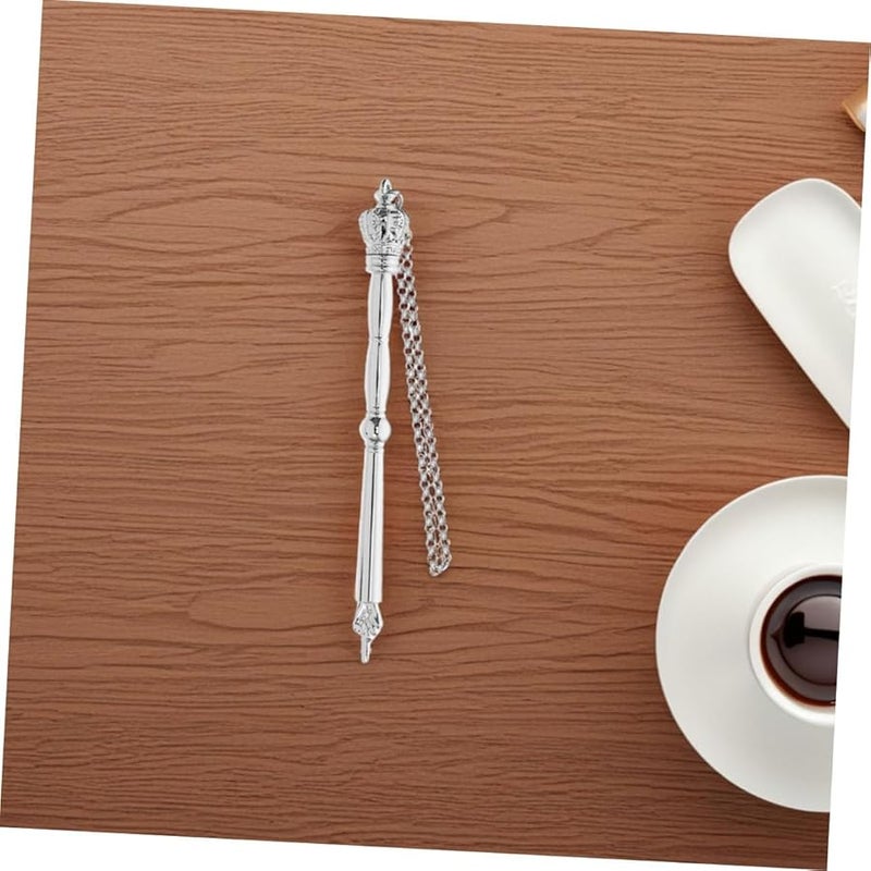 مؤشر توراة معدني فضي عتيق أداة قراءة الكتاب المقدس اليهودي سلسلة بات ميتزفه - Image 2