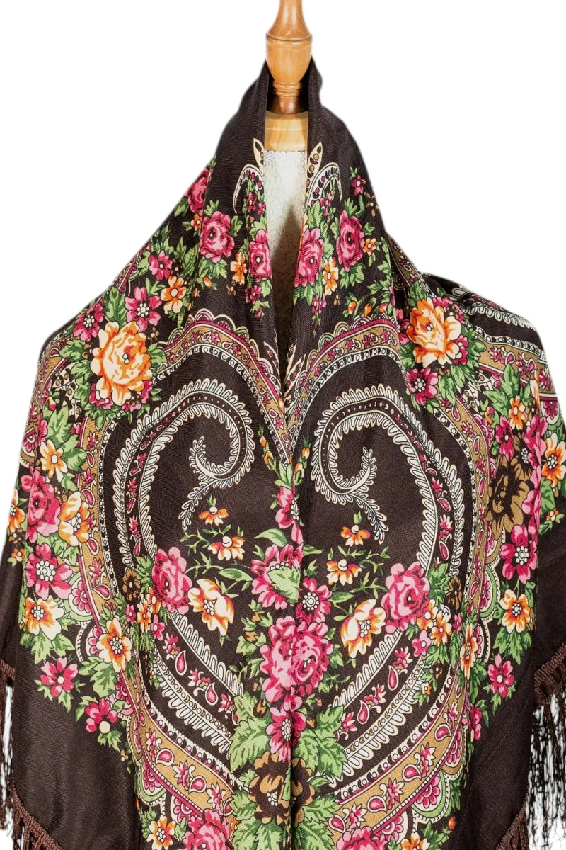 D'Daniela Nadezhda Women's Eastern European Cotton Tassel Shawl