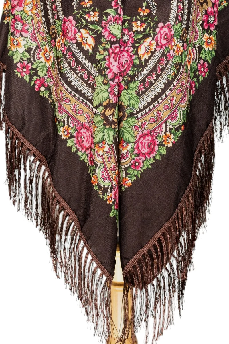 D'daniela  Nadezhda Women's Eastern European Cotton Tassel Shawl for Women | Best Price UAE