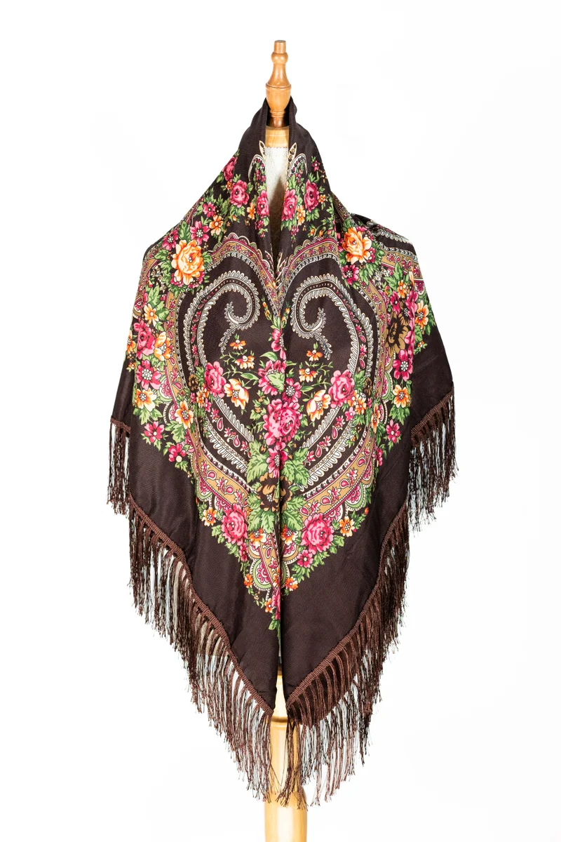 D'Daniela Nadezhda Women's Eastern European Cotton Tassel Shawl