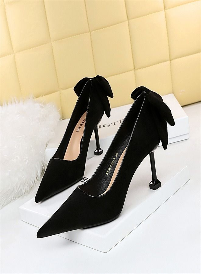 BIGTREE Fashion Pointed High Heels 8CM Black 