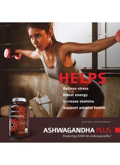 OmniBiotics Ashwagandha Organic Capsules Clinical Strength 1300 Mg With Ksm66 Ashwagandha Extract 120 Vegan Capsules Natural Stress Relief Supplement  - Image 3