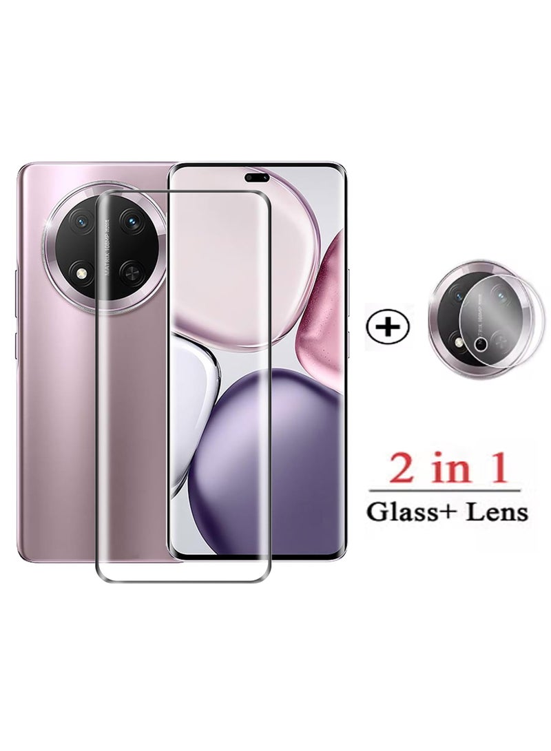 2 in 1 For Honor X9c Tempered Glass Screen Protector  Camera Lens Film- High transparency full coverage security protector - Image 1