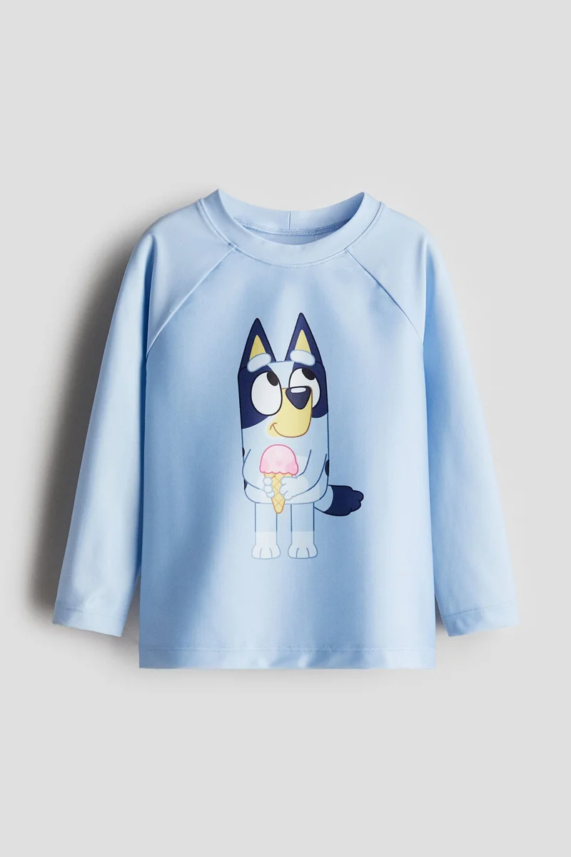 H&M UPF 50 printed swim top