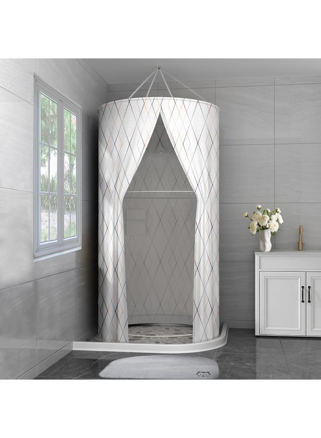 Bluejw Bathroom Shower Curtain Waterproof Cloth Bathroom Bath Cover Bath Cover Winter Household Heat Preservation Cover Warm Bath Photo Thickening - Image 1