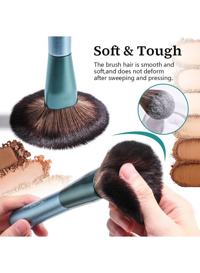 ماي كرييت مجموعة فرش مكياج احترافية مكونة من 14 قطعة، مجموعة أحمر الخدود الفاخرة مع فرشاة كريم الأساس وحقيبة، مجموعات فرش ذات شعيرات ناعمة في المكياج للمبتدئين وفناني المكياج والطلاب - Image 2