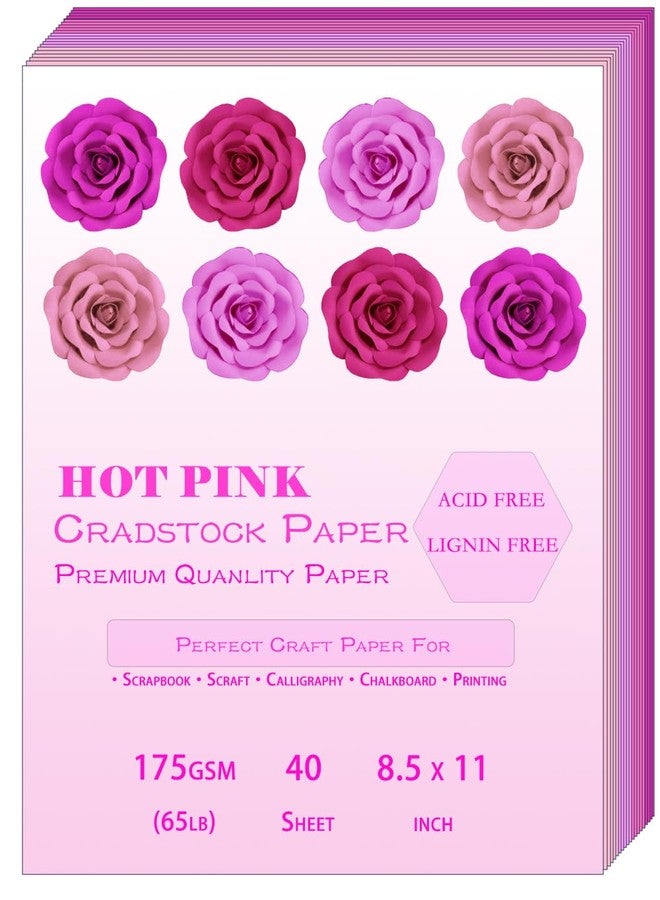 WEKOOSE 40 Sheets Pink Colored Cardstock, Art Kraft Cover Stock Paper, 65lb/175GSM for Card Construction Making, Scrapbooking, Printing, Quilling and Crafts DIY 4 Shades, 10 Sheet Each Color - Image 5