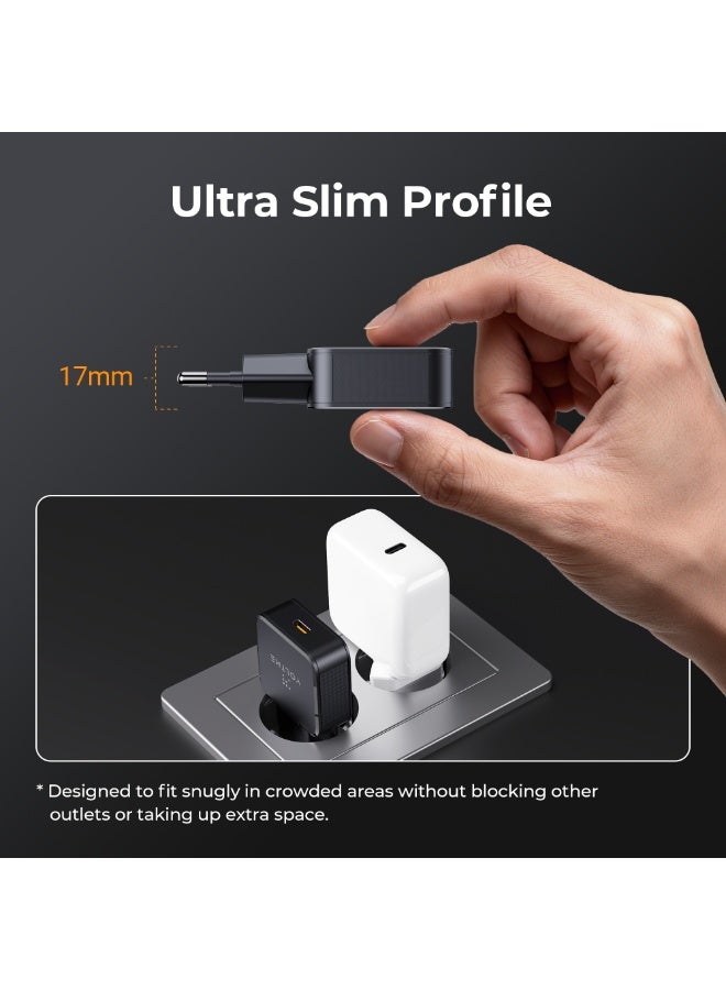 VOLTME Revo 20W Lite Ultrathin Black, Portable USB-C Wall Charger Dual Port Fast Charge AC PD3.0 PPS Adapter Compatible with iPhone 14/13/Pro/Pro Max/12/11, Galaxy Note, Xiaomi/Huawei/Pixel - Image 5