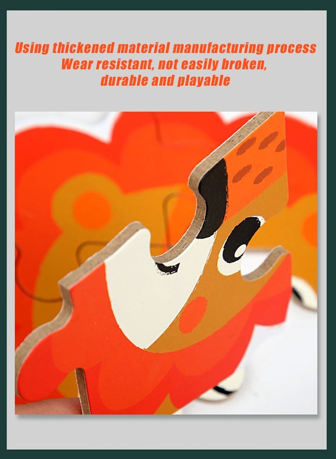 HALAMODO SIX-IN-ONE Puzzle Transportation CarsShaped Wooden Jigsaw Puzzles for Toddlers Ages 3+, Level-up Puzzles for Beginner, Montessori Learning Toys Preschool Educational Activity - Image 2