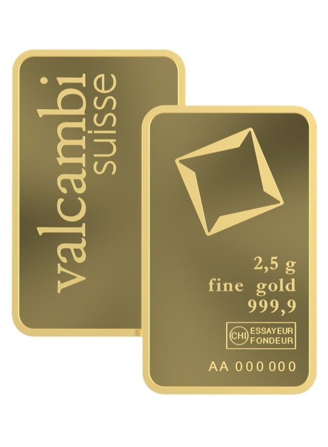 فالكامبي Valcambi 2.5 gram Gold bar .9999 - Image 2