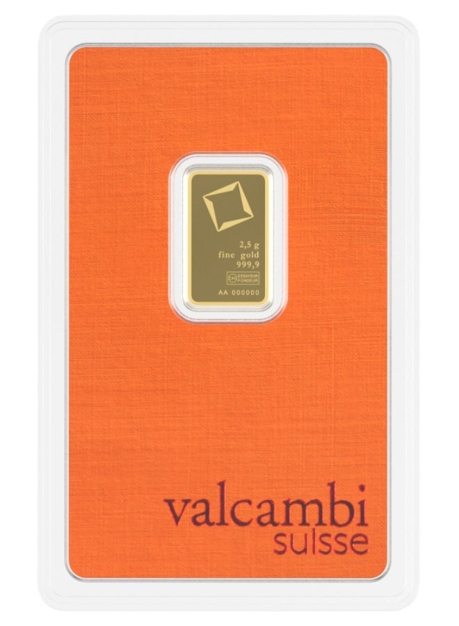 فالكامبي Valcambi 2.5 gram Gold bar .9999 - Image 1