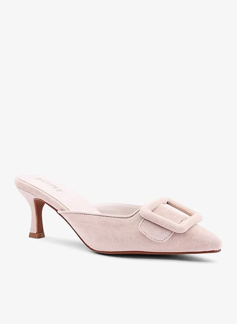 Cuple Women Pointed Toe Mule Heels